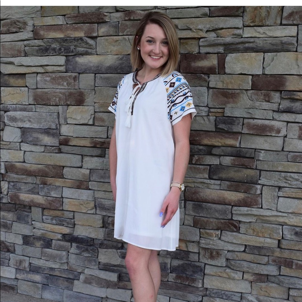 Tribal embroidered dress
